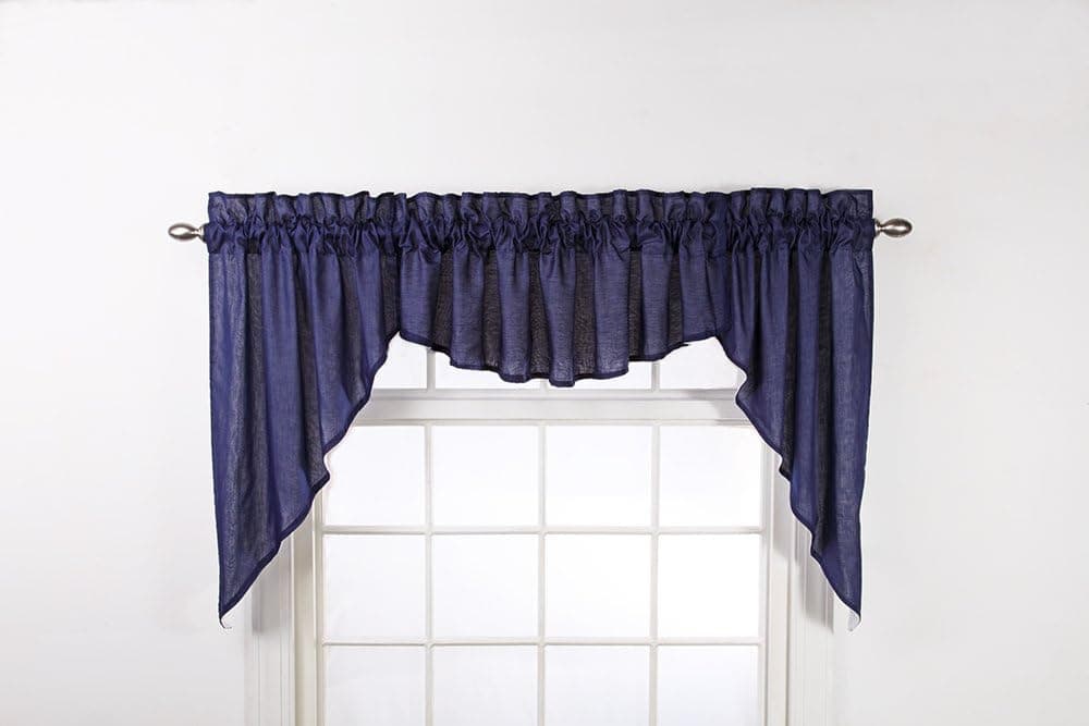 Stylemaster Renaissance Home Fashion Emery 3-Piece Lined Swag Set, 116-Inch by 63-Inch, Midnight
