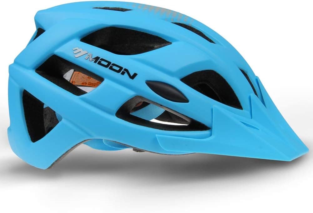 MOON Adult Cycling Bike Helmet for Men Women Mountain Road Bicycle Helmet with 22 Vents Detachable Visor, Adjustable Lightweight Helmet, for Mountain Biking Road Trip Racing, HB3-9