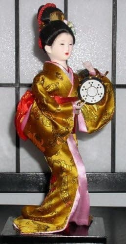 Asian Home 9"" Japanese Geisha Oriental Doll DOL9012-9
