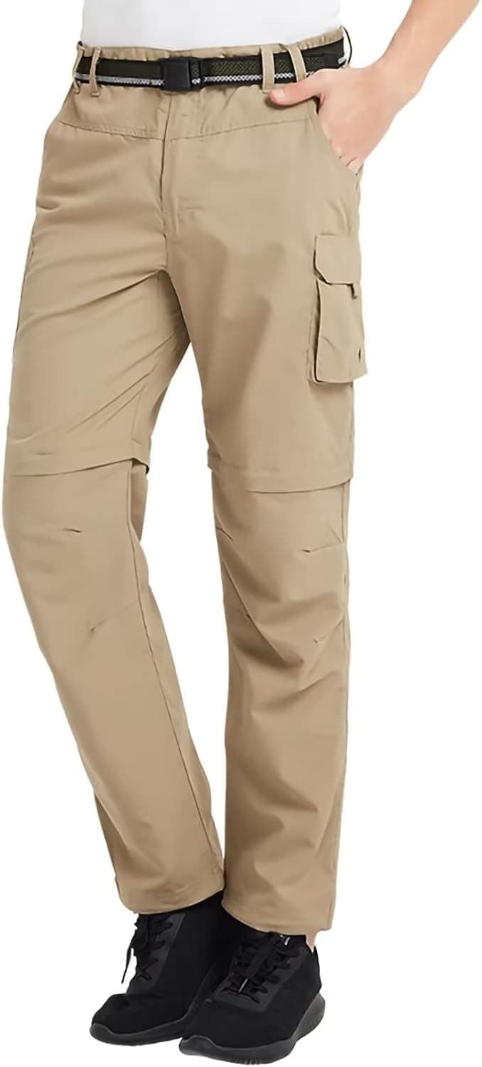 Mens Hiking Pants Convertible Zip Off Shorts Outdoor Quick Dry Lightweight Fishing Travel Safari Cargo Trouser