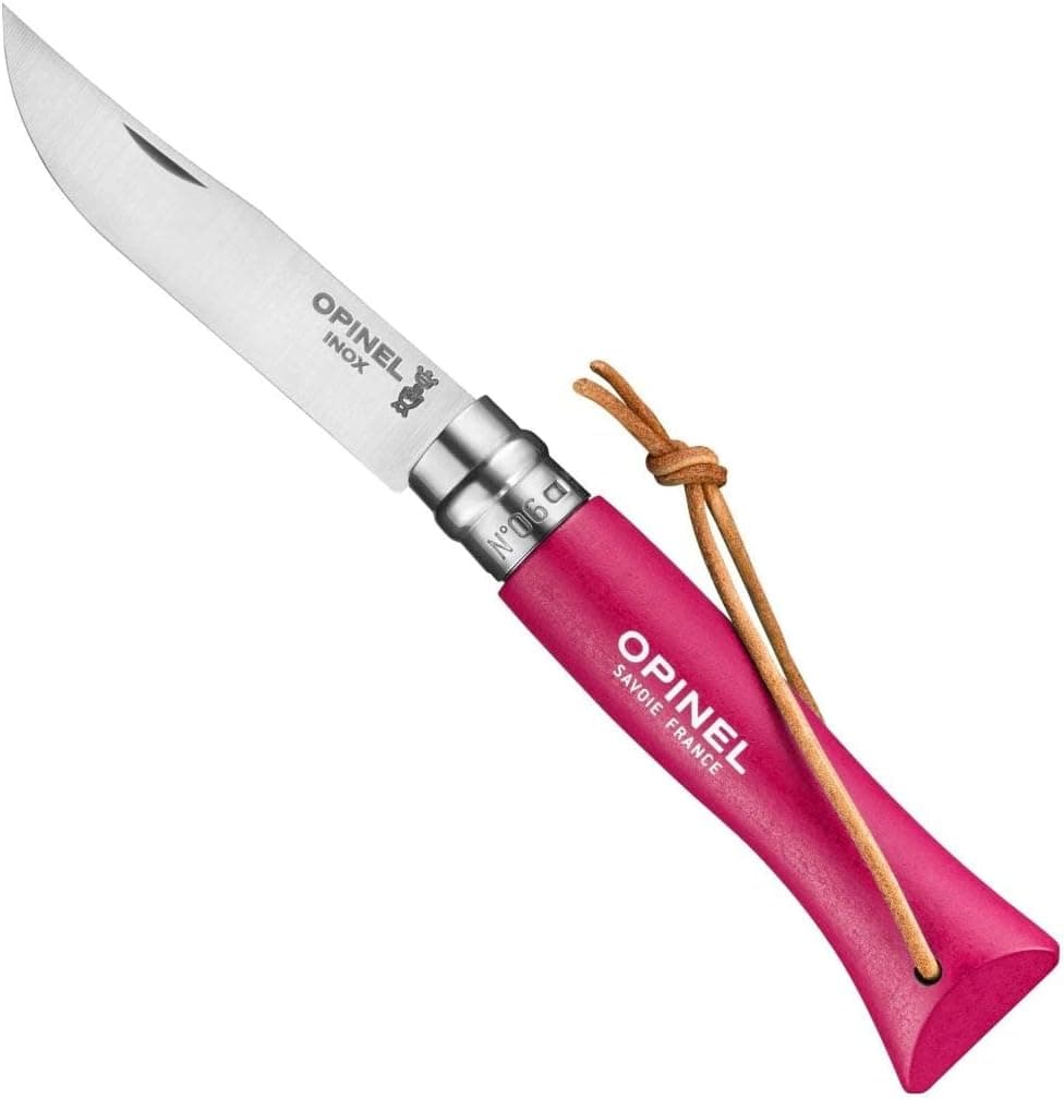 Opinel No.6 Colorama - Stainless Steel Everyday Carry Folding Pocket Knife with Safety Ring