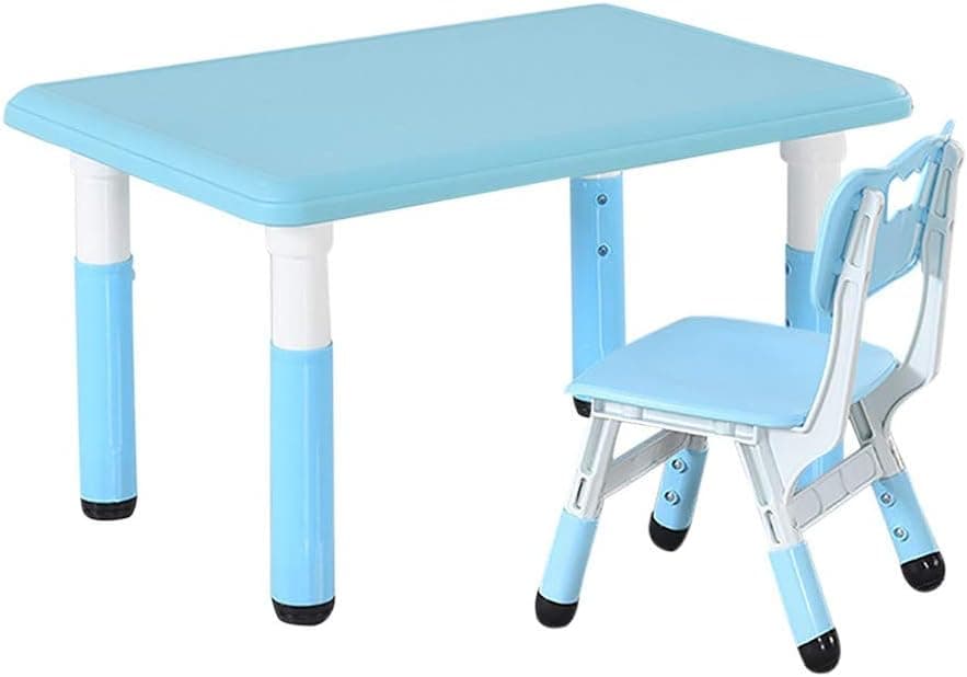Children's Combined Study Table Plastic Work Table Can Be Raised and Lowered