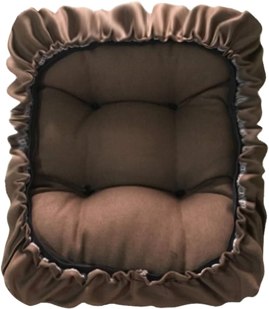 TINTON LIFE Padded Rectangle Bar Stool Cover Cushion with Elastic Fabric Satori Stool Seat Cushion for Metal Wooden Bench 10"x14" Coffee