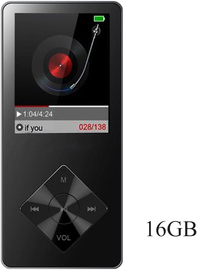 Mp3 Player, Music Player, Hotechs Hi-Fi Sound, with FM Radio, Recording Function Build-in Speaker Expandable Up to 64GB with Noise Isolation Wired Earbuds … (Black-XO3-16G)