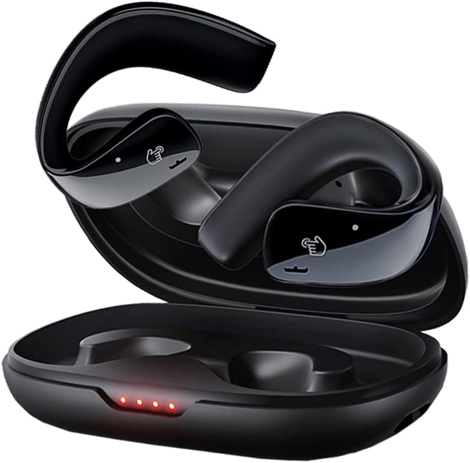 Luisport Noise Cancelling Headphones Earbuds Open Ear Headphones Workout Headphones Wireless Earbuds Bluetooth Wireless Headphones Bluetooth Earbuds Wireless Bluetooth Earphones (T22-Black)