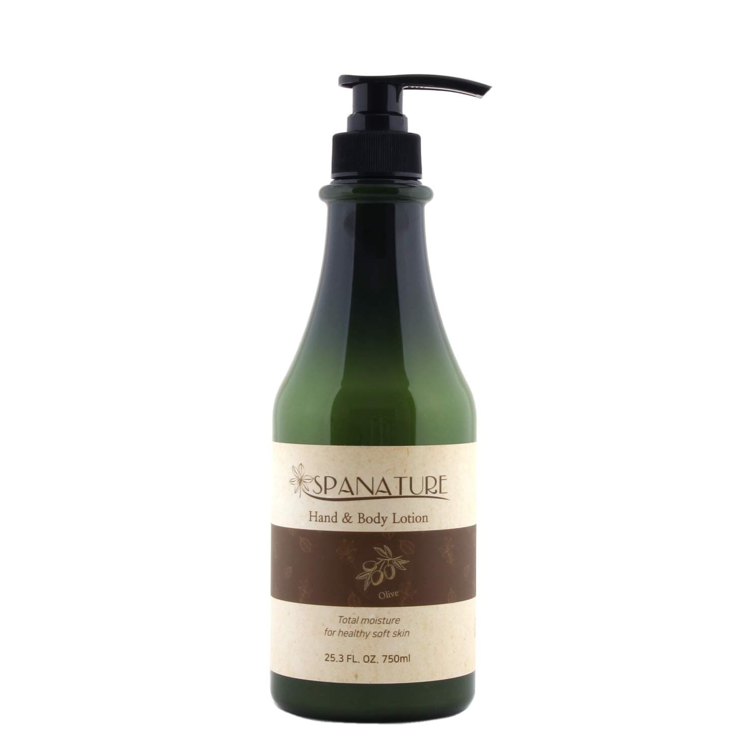 Spanature Olive Hand & Body Lotion - Daily Moisturizing Body Lotion for Moisturizing, Restoring and Nourishing the Skin- 750ml/25oz with Pump, Made in Korea