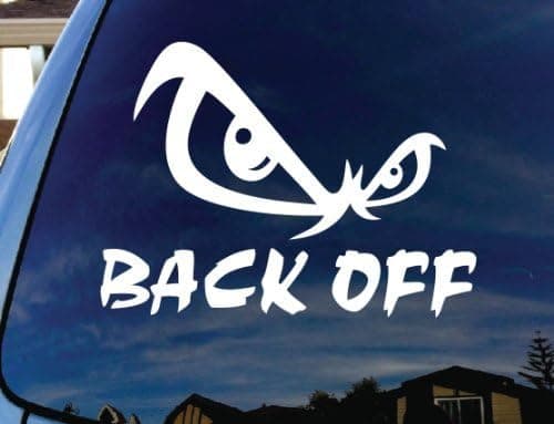 SoCoolDesign Back Eyes Off Semi Truck Stay Away Car Window Vinyl Decal Sticker 6" Wide