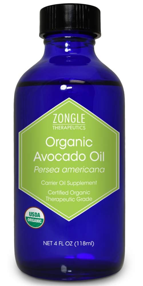 Zongle USDA Certified Organic Avocado Oil, Safe to Ingest, Persea Americana, 4 OZ