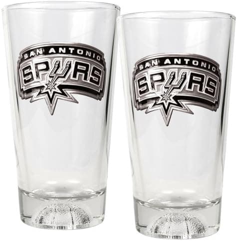 NBA Pint Glass Set with Basketball Base