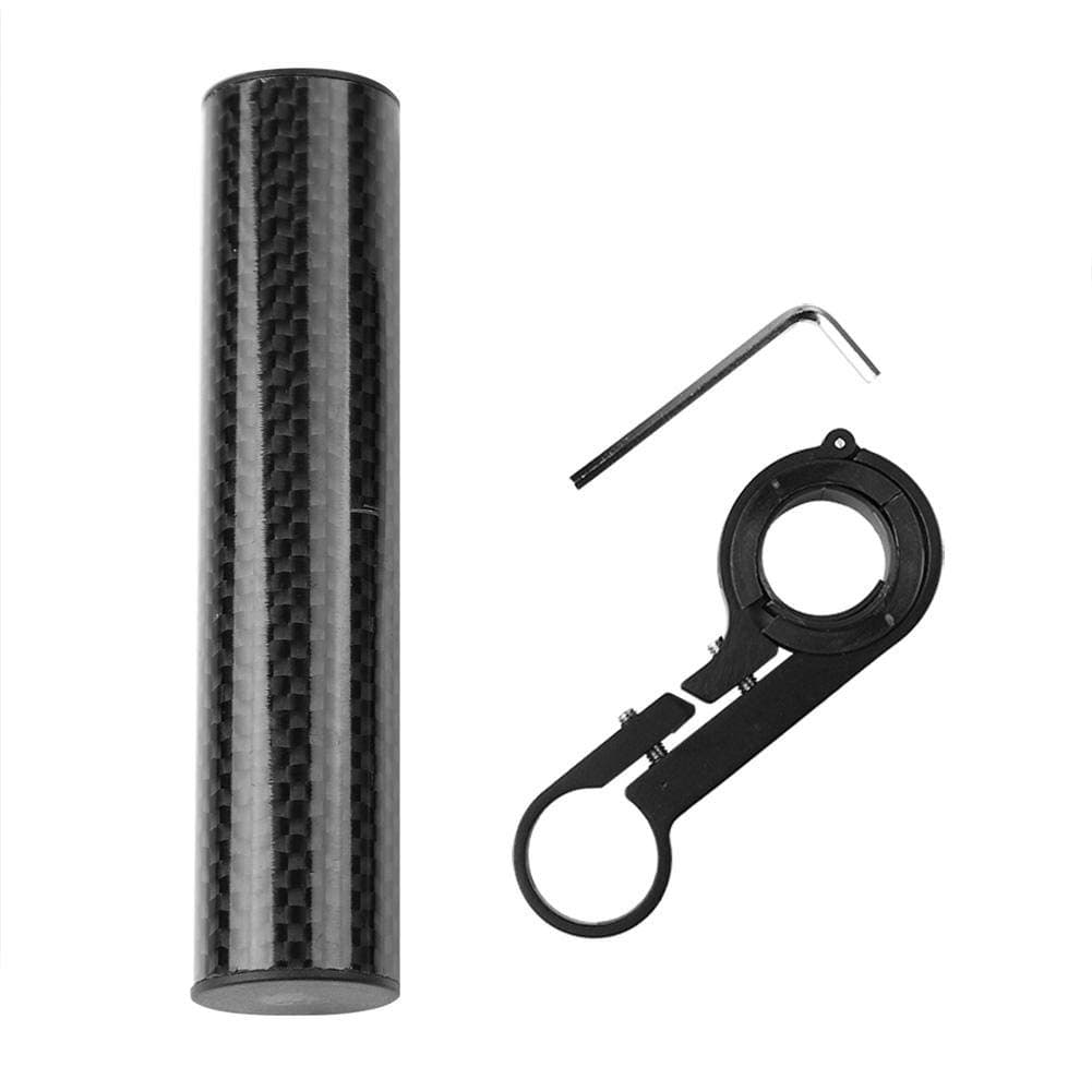 VGEBY Bicycle Handlebar Extender, Aluminum Alloy Bicycle Handlebar Extension Bracket Bike Lamp Phone Holder Rack (Black 10cm Carbon Tube) Bike Handlebar Extender Handlebar Extender