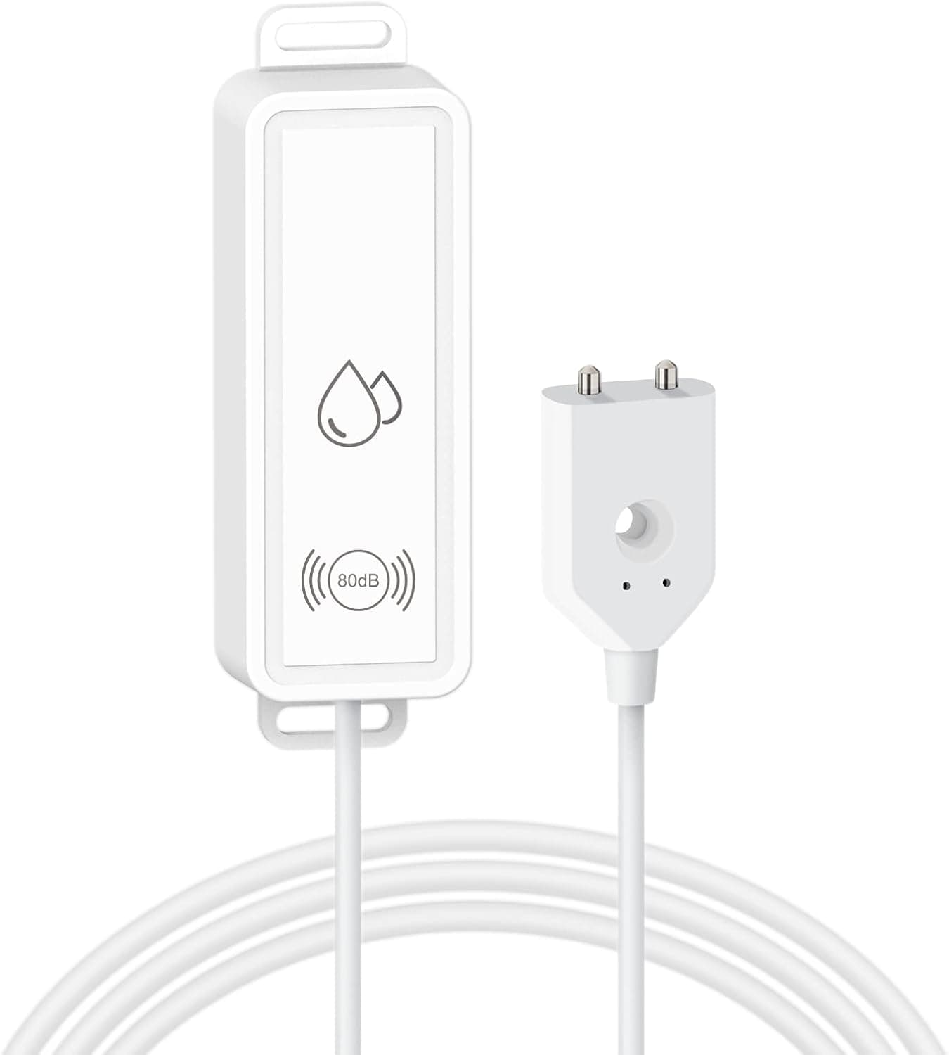 Water Leak Sensor, 2.4GHz Wi-Fi Water Leak Detector with Alarm and App Notification, Work Alone Battery Operated No Hub Required, for Home Bathroom Kitchen Laundry (Shipped Without Battery)