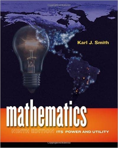 Mathematics Its Power & Utility (Hardcover, 2008) 9th EDITION