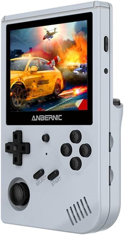 RG351V Game Console Portable Vertical Gameboy Design Opensource System RK3326 Chip, 3.5 Inch IPS Screen Portable Built in WiFi Portable Player Console (Grey)