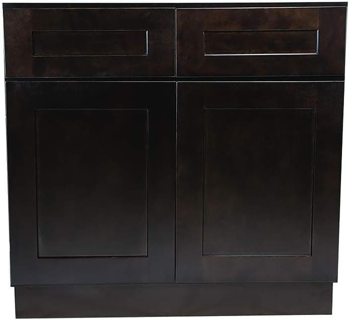 Design House Brookings 42-Inch Base Cabinet, Espresso Shaker