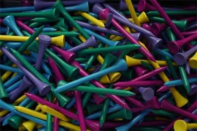 2 3/4" Wood Golf Tees Unprinted (Packs of 100) Plain, NON-Printed
