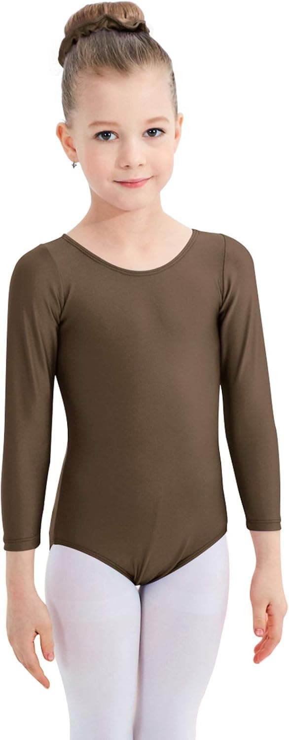 speerise Girls Long Sleeve Leotard Gymnastics Dance Leotards for Kids Dance Unitard for 3-12 Years Girls Boys