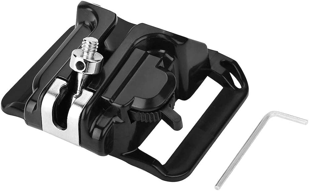 ANGGREK Camera Belt Clip Waist Belt Holster Holder 1Pc Camera Hanger 1/4in Screw Mount Quick Release Waist Belt Buckle Holder for DSLR