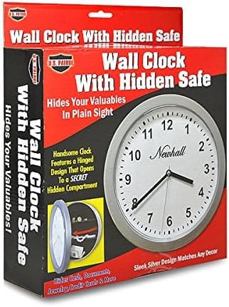 US Patrol Wall Clock Diversion Stash Safe