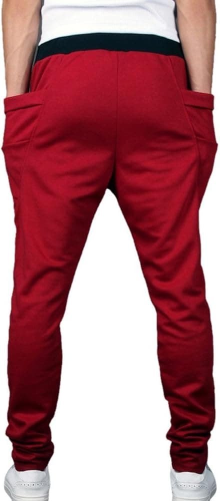 Leward Men's Casual Jogging Harem Pants