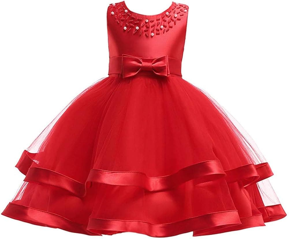 COMISARA 6M-9T Kids Pageant Flower Girl Dress Little Girls Party Wedding Formal Dresses
