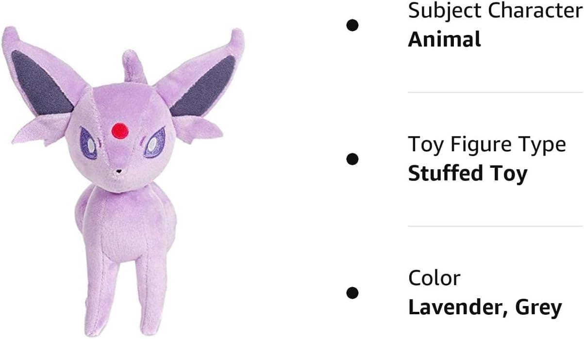 Espeon Evoltuion Eevee Special Edition Plush - Espeon Stuffed Animal Premium Prime Poke Plush Toy Espeon
