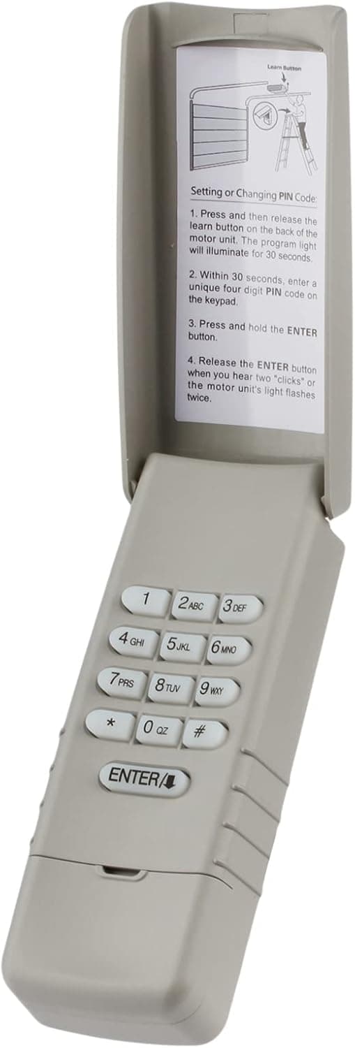 Keyless Entry Keypad for Liftmaster Garage Door Openers (390 mhz Red Learn Button)