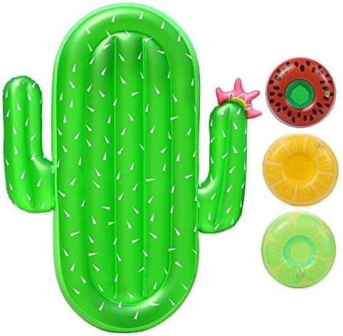 Inflatable Cactus Pool Float Raft Outdoor Swimming Pool Inflatable Float Giant Pool Float Cute Shaped Floating Row Summer Party Beach Holiday for Adult and Kids