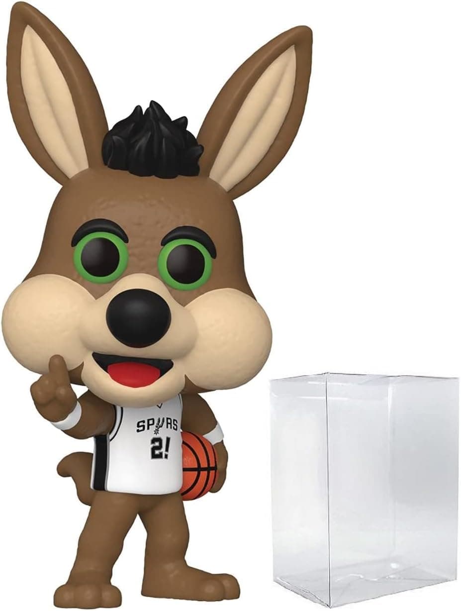 POP NBA Mascots: San Antonio - The Coyote Funko Pop| Vinyl Figure (Bundled with Compatible Pop Box Protector Case), Multicolor, 3.75 inches
