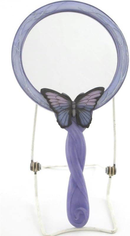 10 Inch Blue Diadem Fairy Girl Embellished Hand Mirror Figurine