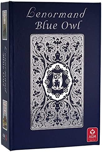 Blue Owl Premium Edition Silver Foil Oracle 36 Cards Deck Lenormand Hard Box