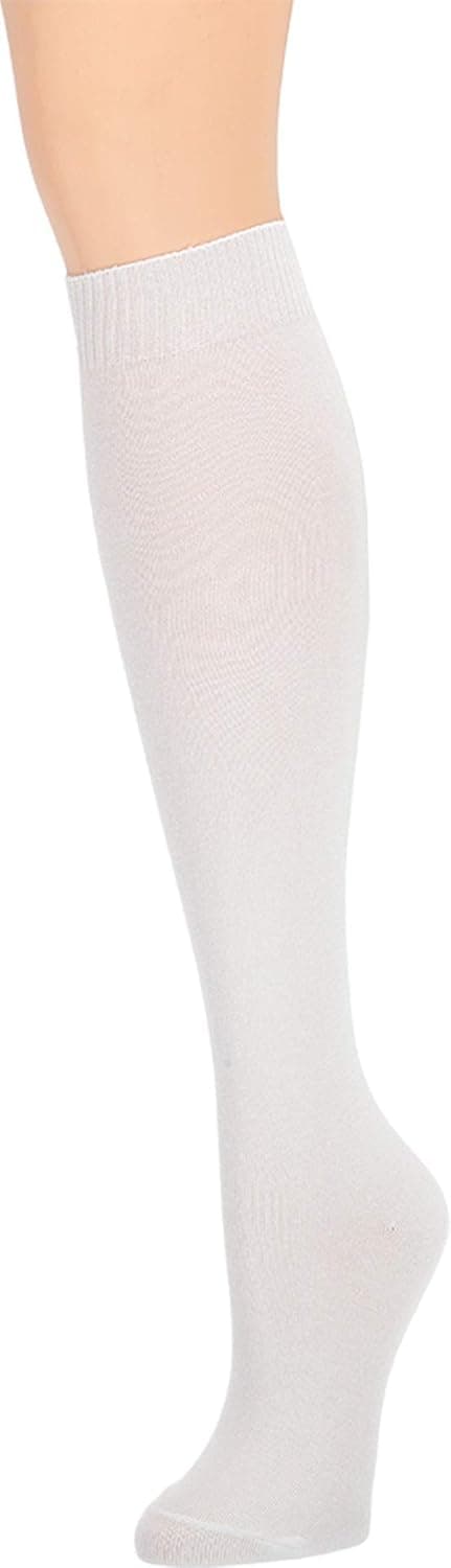 HUE Women's Flat Knit Knee High Socks - Size 4-10 - Ladies Thin Cotton Blend Trouser Boot Socks