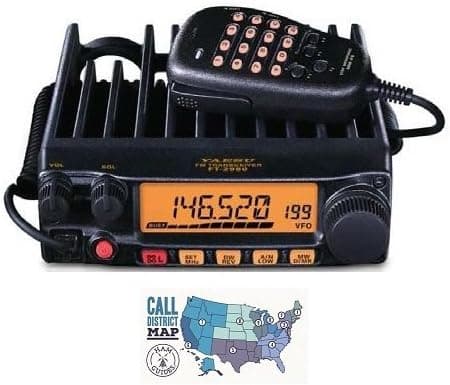 Bundle - 2 Items - Includes Yaesu FT-2980R 80W FM 2M Mobile Transceiver and Ham Guides TM Quick Reference Card