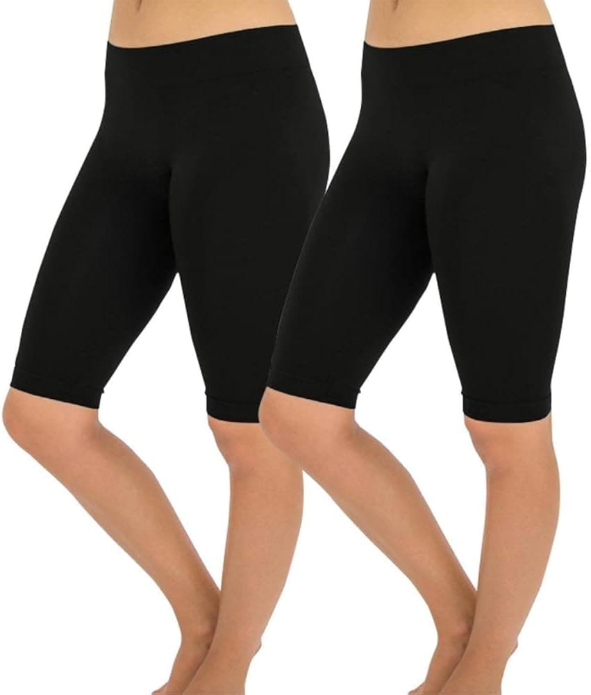 Simlu Womens Seamless Workout Pants Running Tights Bermuda Leggings Capri Pants