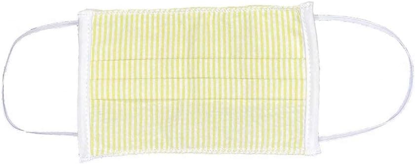 Avery Hill Cotton Cloth Face Covering Fabric Washable Reusable Pollution Dust Shield - Yellow Stripe
