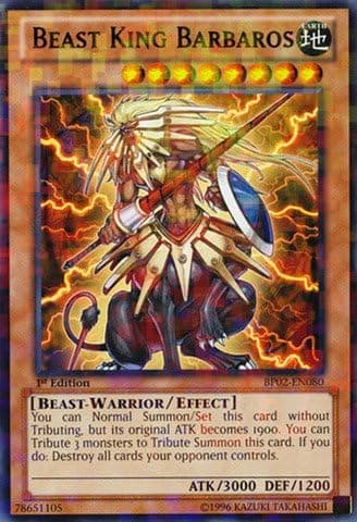 YU-GI-OH! - Beast King Barbaros (BP02-EN080) - Battle Pack 2: War of The Giants - 1st Edition - Mosaic Rare