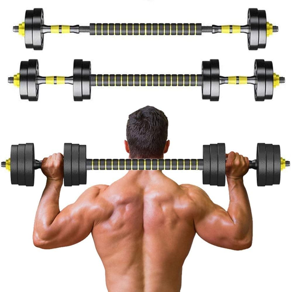 AnMoreH 30KG 66 lbs Adjustable Dumbbells Dumb Bell Weights Compact, 22, 44, 66, 110 lbs Dumbbell Barbell Lifting Set, Pair of 2 Heavy Dumbbells Choose Weight for Gym, Home, Office