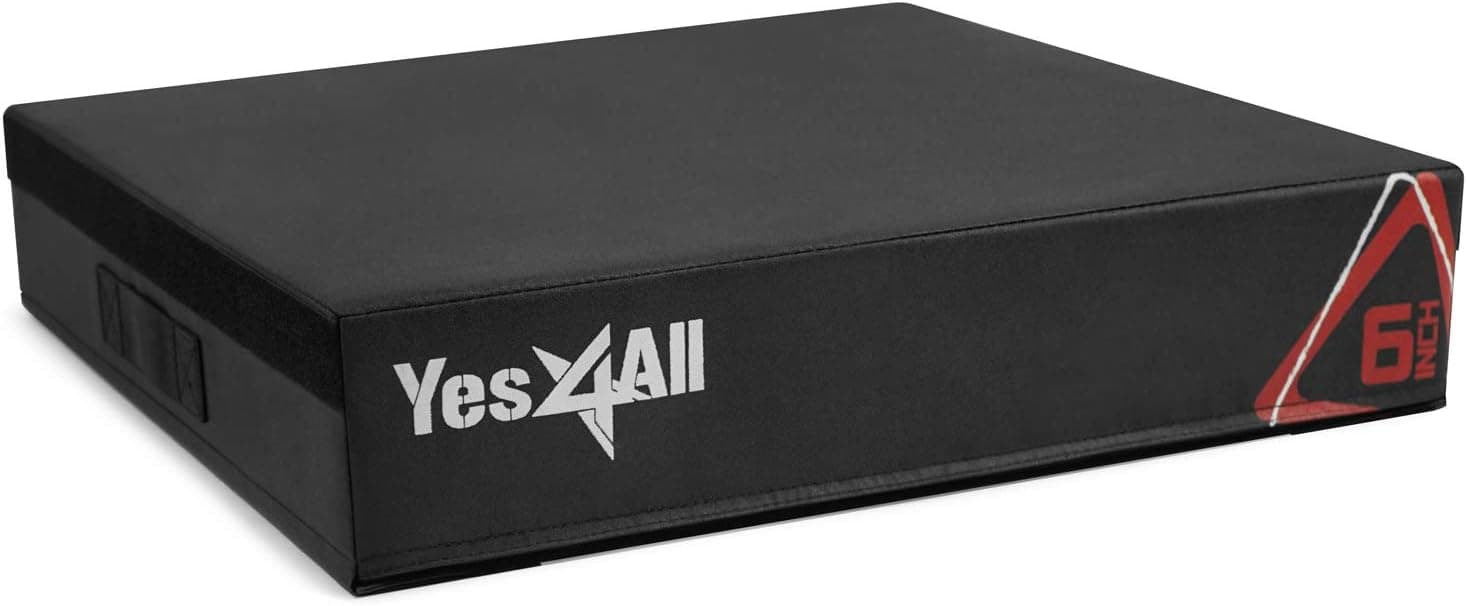 Yes4All Adjustable Soft Plyo Box/Plyometric Jump Box for Plyometric Exercises, Crosstrain, Box-squats, Available with 4 Height: 6", 12", 18", 24"