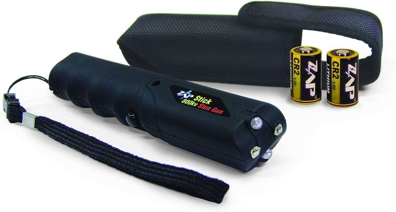 "ZAP STICK Light" 800,000K Volt Stun Gun w/Flashlight & Holster by ZAP