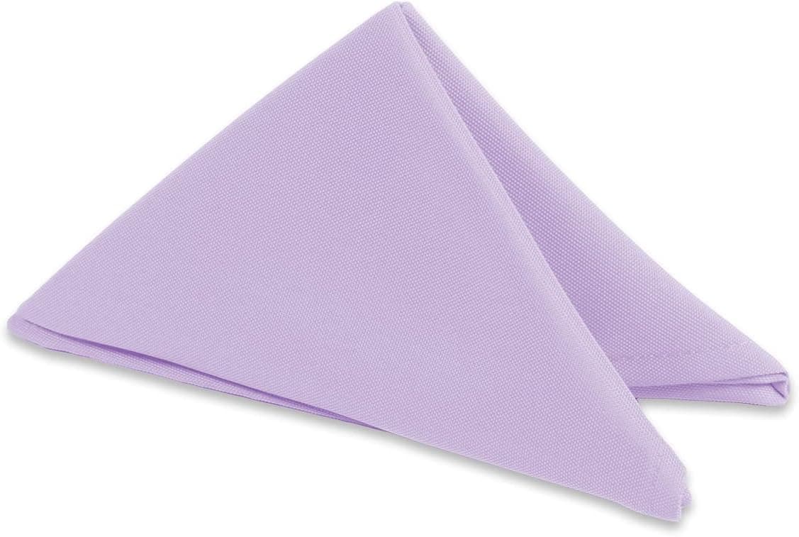 Sparkles Make It Special Leading Linens 100 pcs 17"x17" inch Polyester Cloth Napkin - Lavender - Wedding Linen Restaurant Dinner Wedding Banquet Party - 19 Colors Available