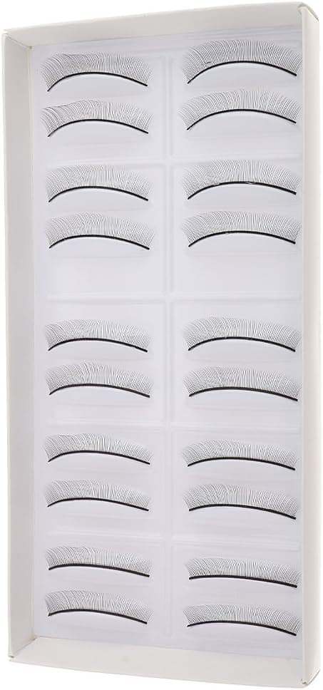 MagiDeal 10Pairs/Set Training Lashes Individual Eyelash Extension Teaching Practice Tools 8mm