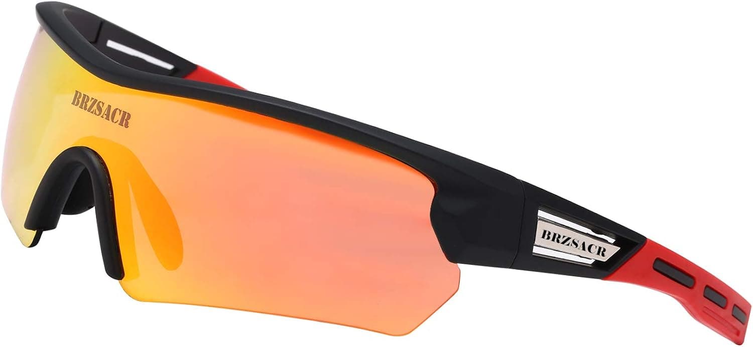 Polarized Cycling Sunglasses Polarized Sports Sunglasses with 3 Interchangeable Lenes