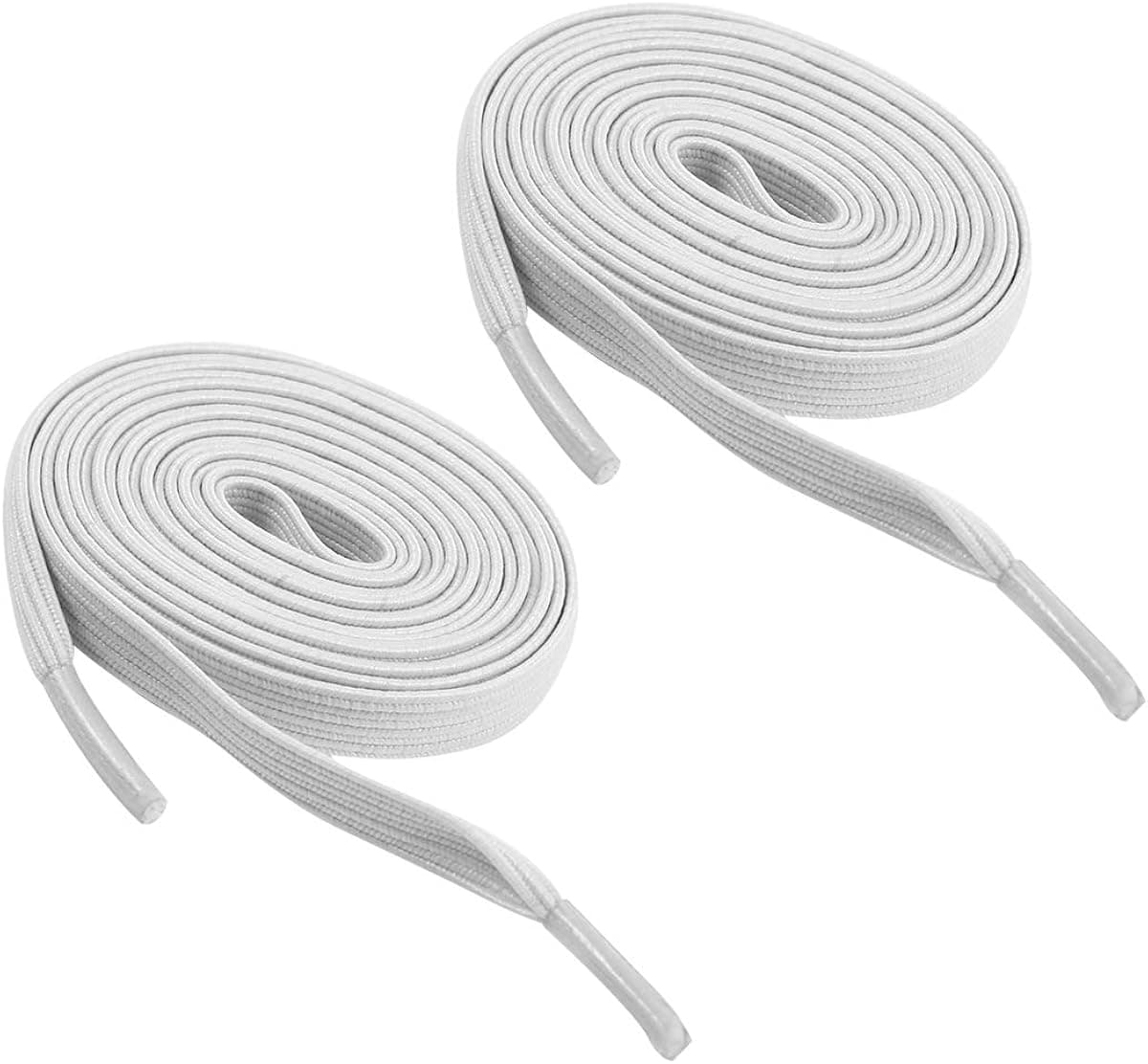 Newsight Tieless Shoelaces No tie Shoelaces Stretch Shoelaces Best in Sports Fan Shoelaces Flat Athletic Shoelaces for All Types of Kids & Adult Shoes (White)