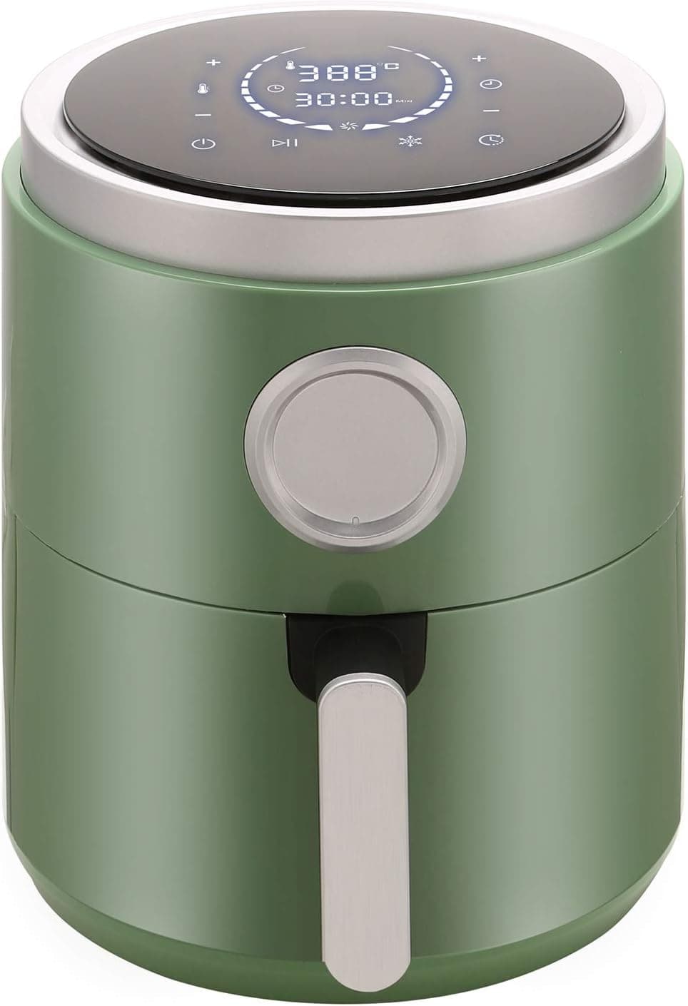 R.W.FLAME Air Fryer 5.3QT,Electric Stainless Steel Hot Air Fryer,LED Display,Timer & Temperature Setting,Unfreeze&Appointment,ETL GS CE CB Certificated,Green,1400W