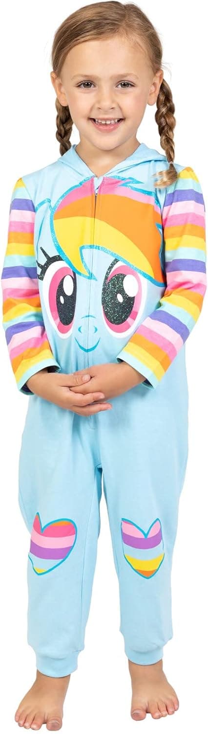 My Little Pony Rainbow Dash Baby Girls Costume Coverall with Hood Infant to Little Kids