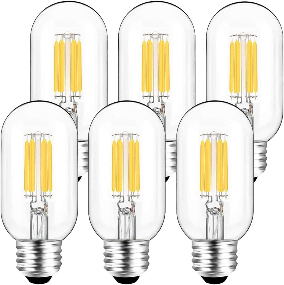 Sanglow LED Edison Bulb 60 Watt Equivalent,Dimmable 4000K Neutral White T45 Vintage Light Bulbs,6W E26 Base,600 LM,6 Pack