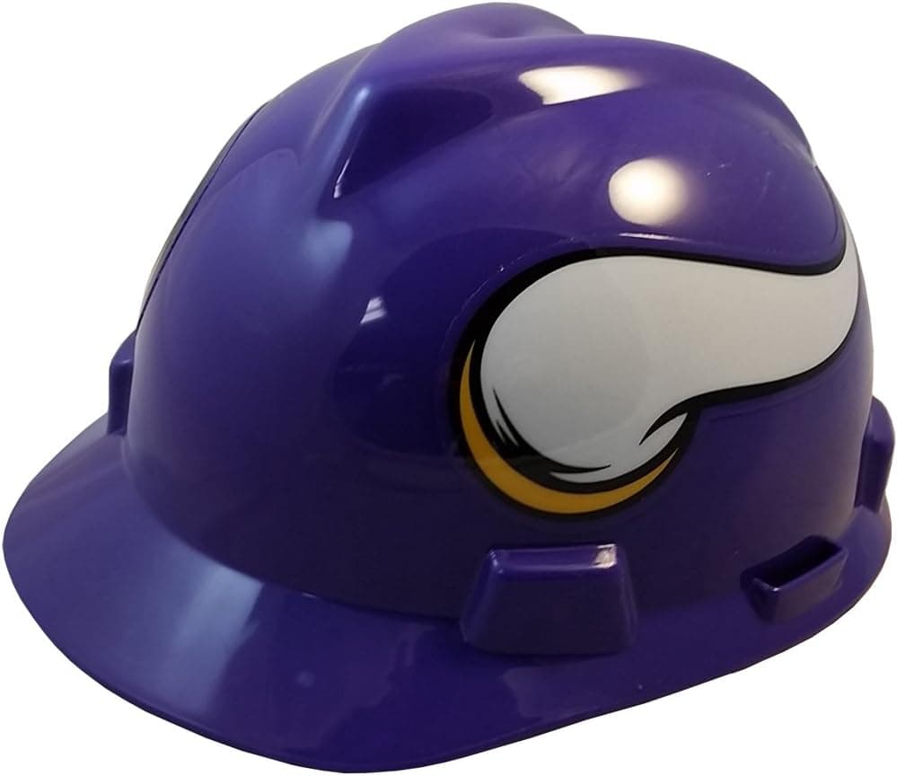 MSA NFL Ratchet Suspension Hardhats with Hard Hat - Minnesota Vikings Hard Hats