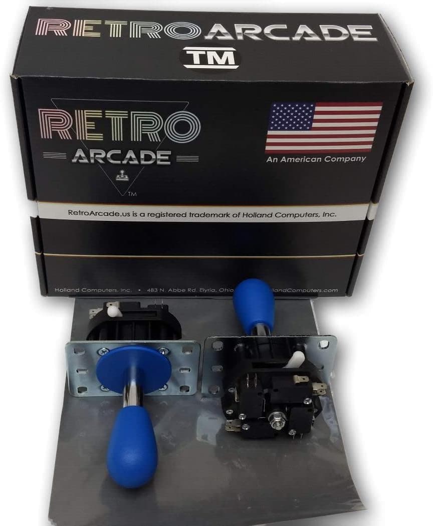 Mag-Stik Arcade Joystick manually switchable from 4 to 8 Way (Blue) Magnetically Centered
