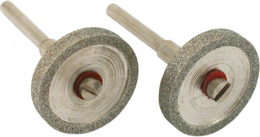 2 Diamond Coated Wheels Jewelers Lapidary Tool 7/8"