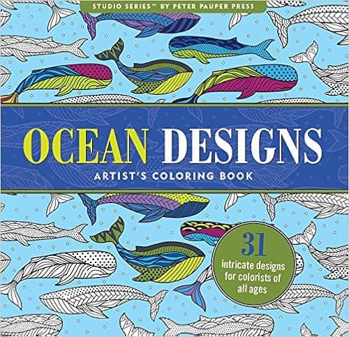 Ocean Designs Adult Coloring Book (31 stress-relieving designs) (Studio)