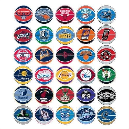NBA National Basketball Association Logo Stickers Set of 30 Teams